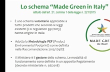 Schema “Made Green in Italy”, focus con le imprese