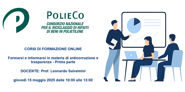 Corso di Formazione PolieCo: "Formarsi e informarsi in materia di anticorruzione e trasparenza - Prima parte"